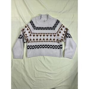 Universal Threads Women’s S (See Photos) Mock Neck Sweater Cream Long Sleeve